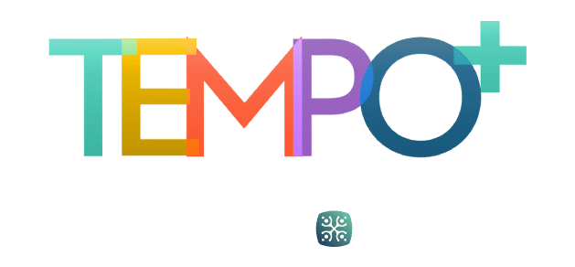 tempo + logo white
